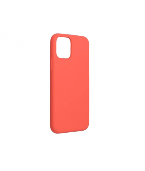 Husa iPhone 11, Silicon Catifelat cu Interior Microfibra, Peach